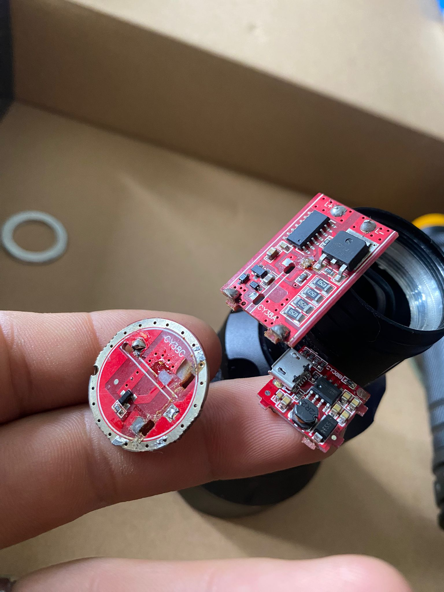 Reparación a linterna